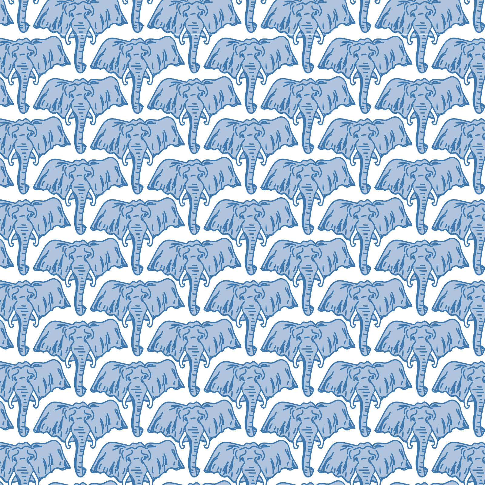 Riley Women's Pajama Short Set - African Elephants Blue