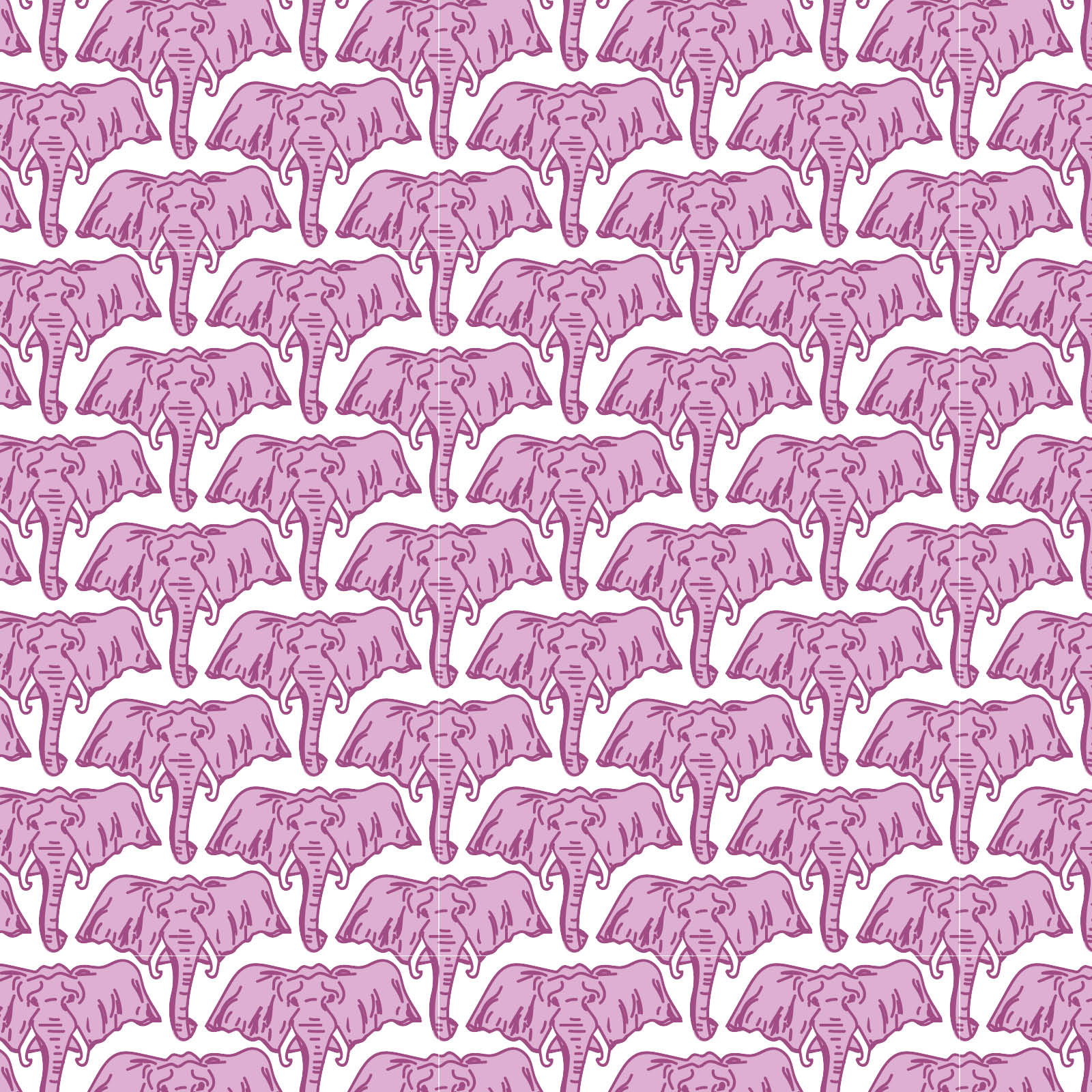 Marcia Women's Pima Cotton Pajama Pant Set - African Elephants Pink
