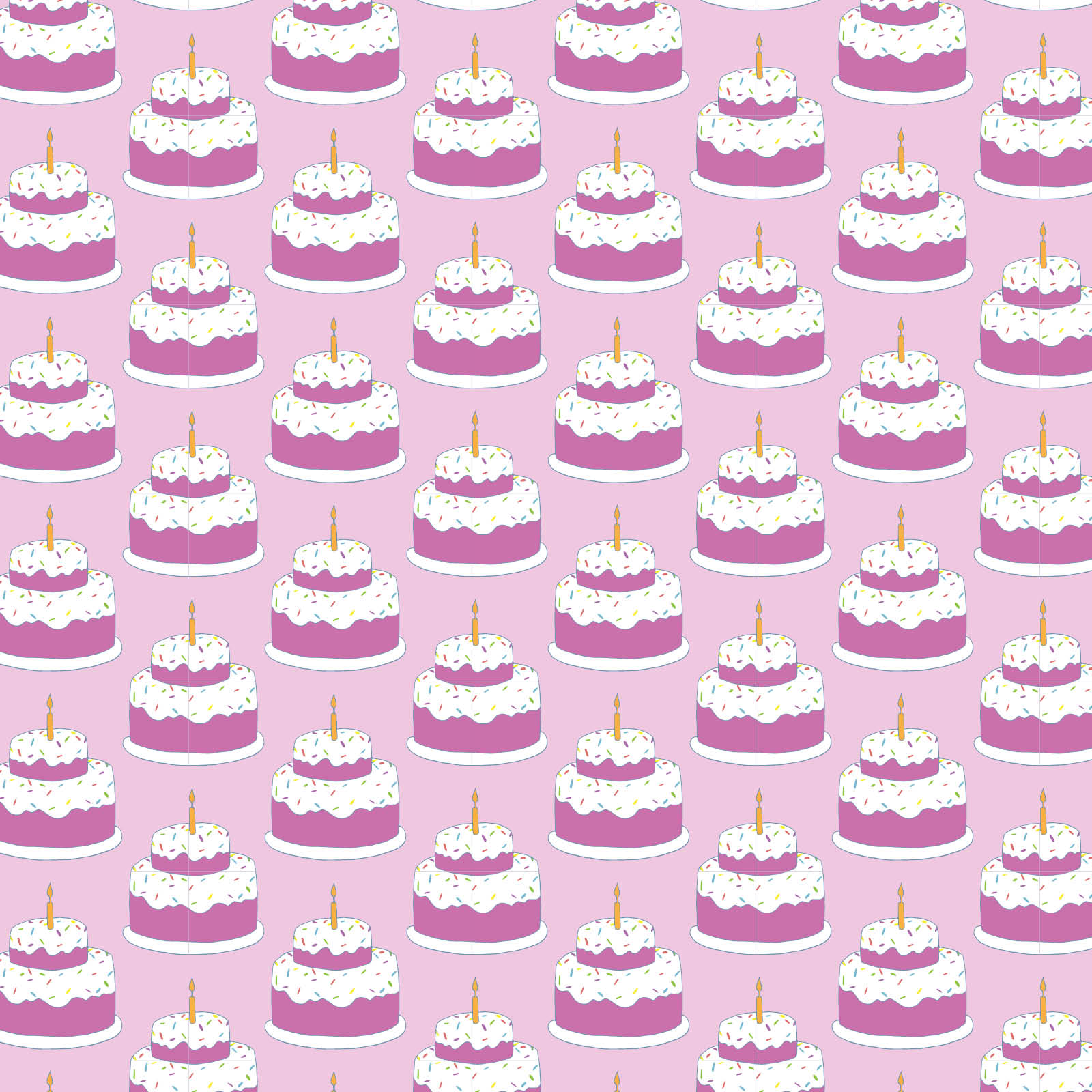 Ava Girls' Pajama Pant Set - Birthday Cake Pink