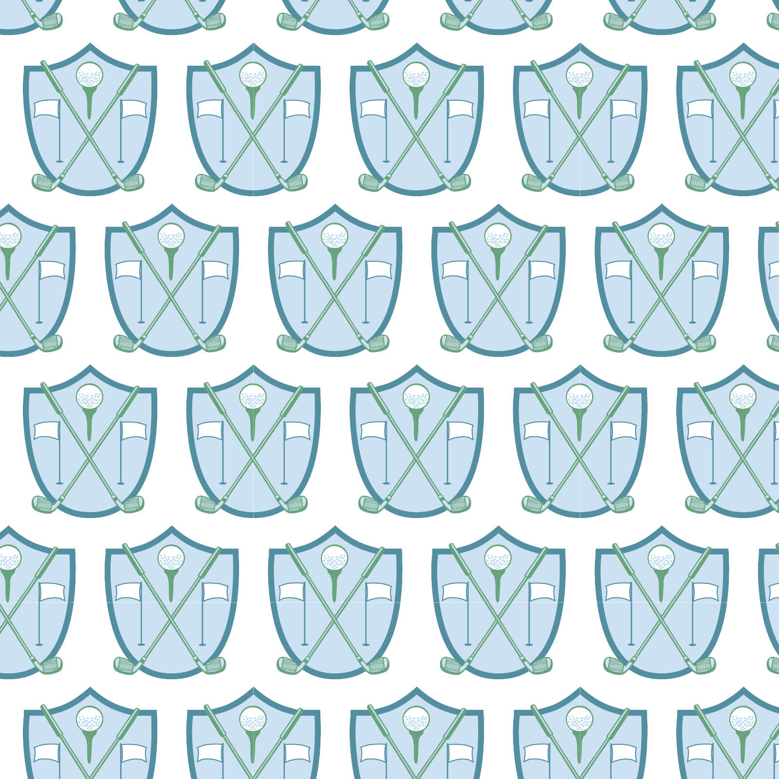 Charles Boys' Short Set - Golf Crest Blue