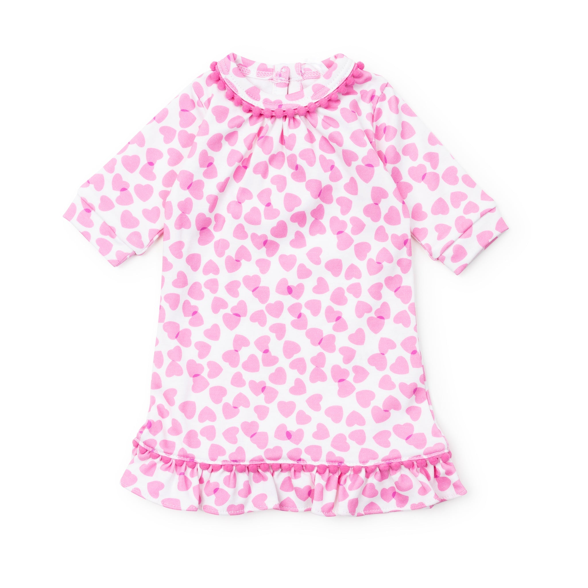 Carlin Doll Dress - Confetti Hearts Pink