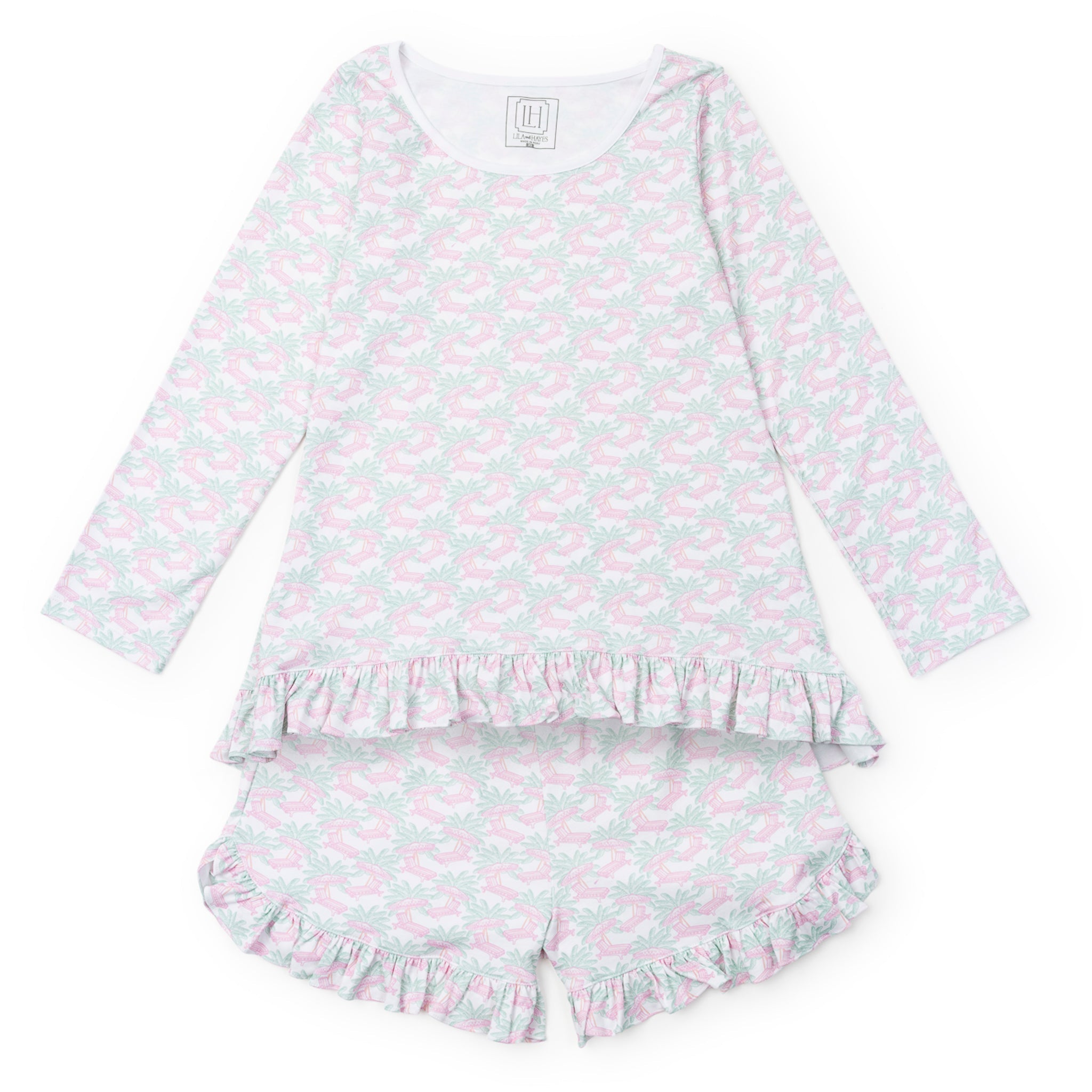 Kathryn Women's Pajama Short Set Poolside Palms