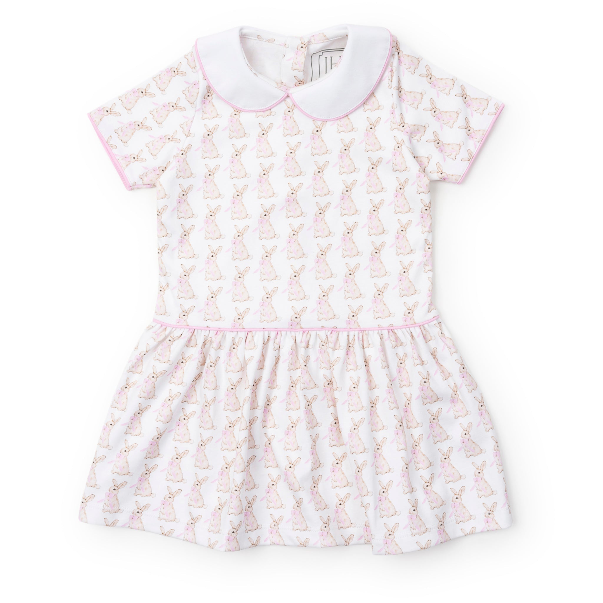 Libby Girls' Dress - Easter Bunnies Pink