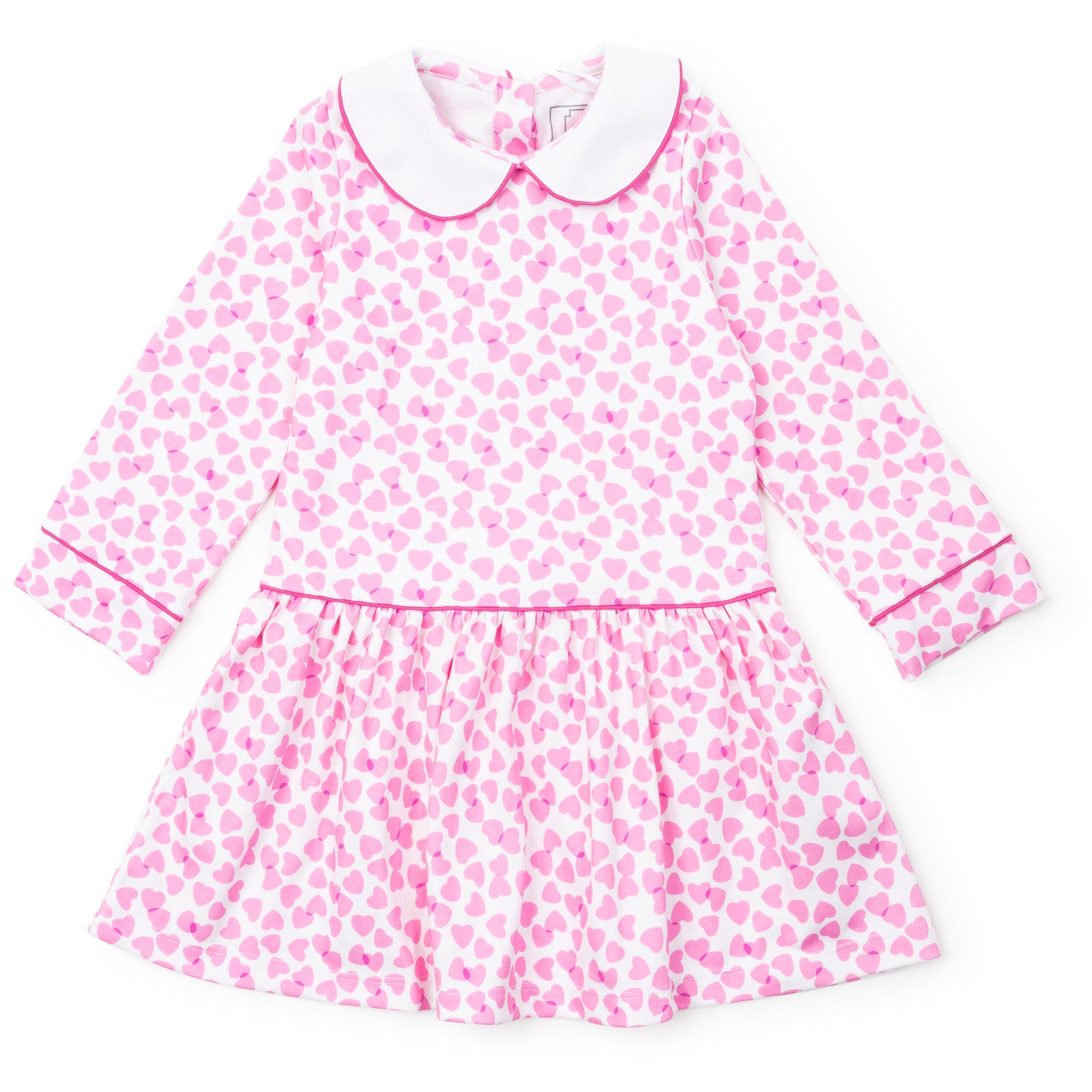 Lillian Girls' Dress - Confetti Hearts Pink