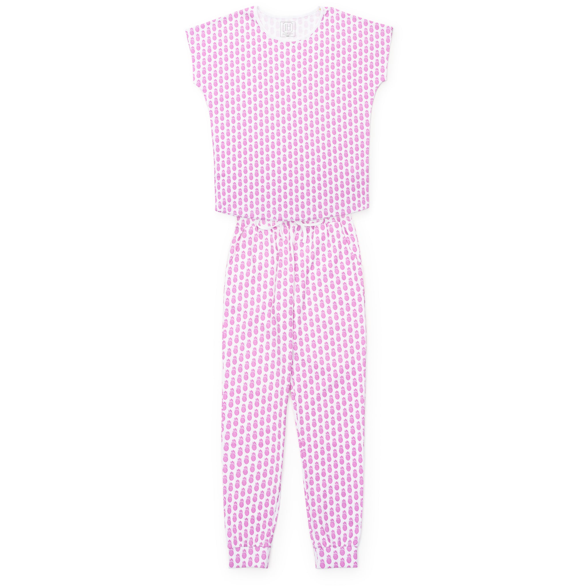 Melanie Women's Pajama Jogger Pant Set - Palm Beach Pineapples