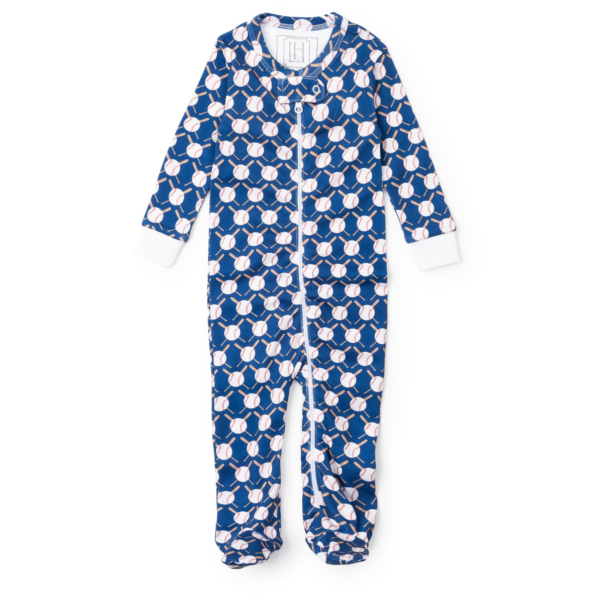 Parker Boys' Zipper Pajama - Up at Bat Baseball