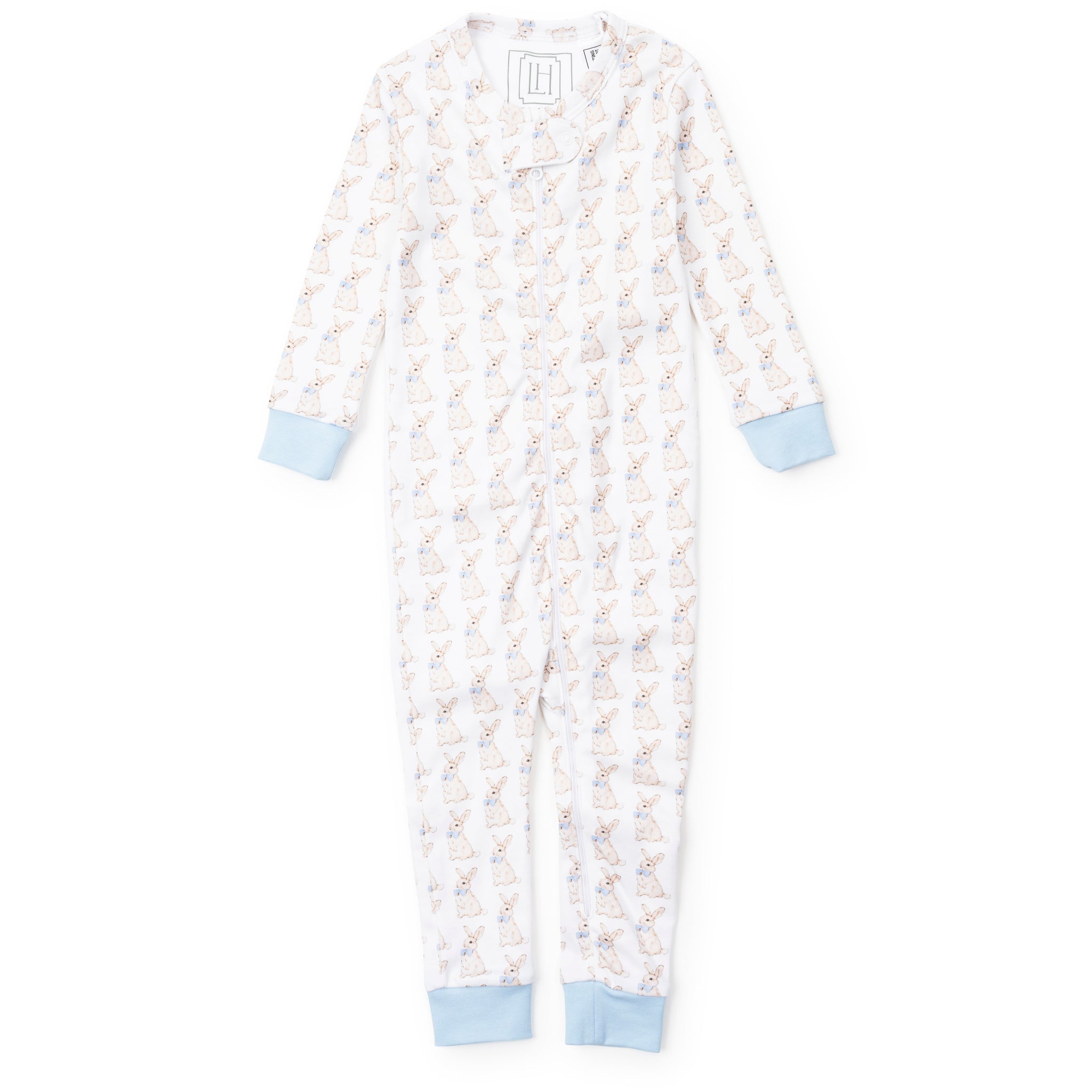 Parker Boys' Zipper Pajama - Easter Bunnies Blue