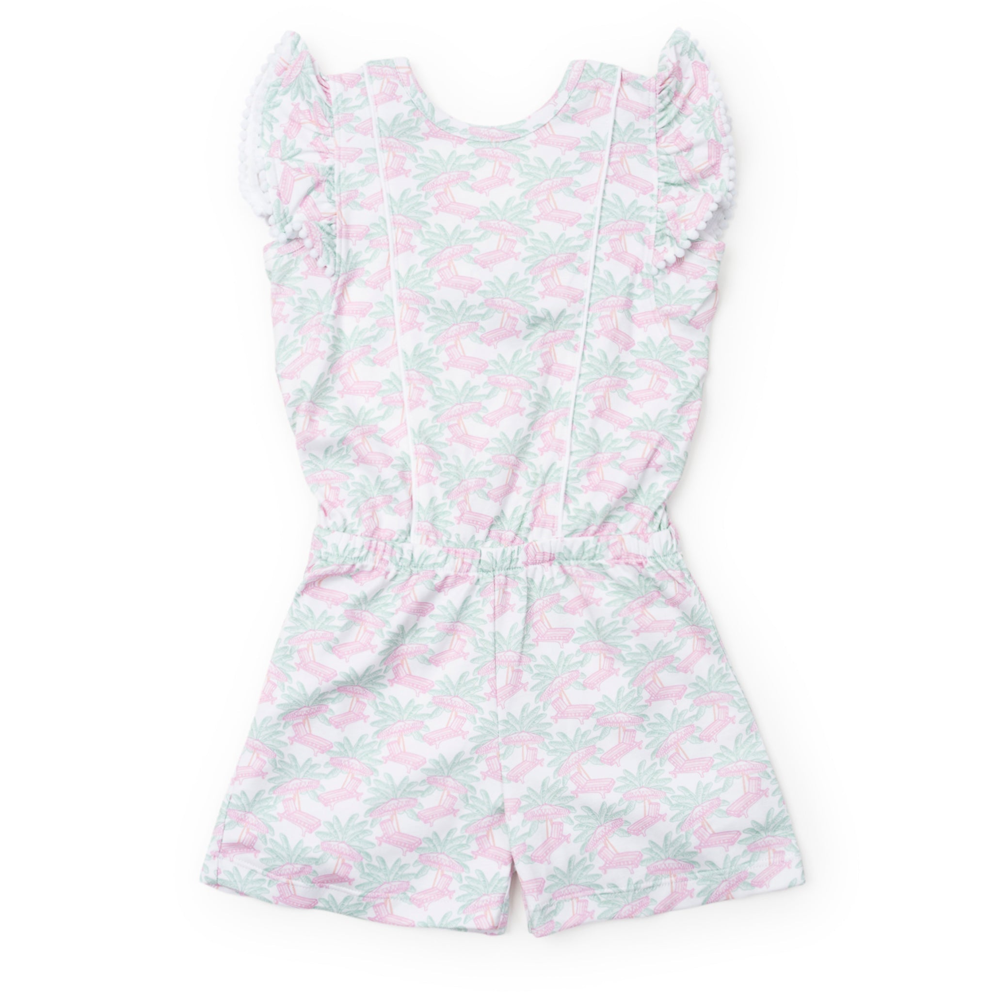 Rae Girls' Romper - Poolside Palms