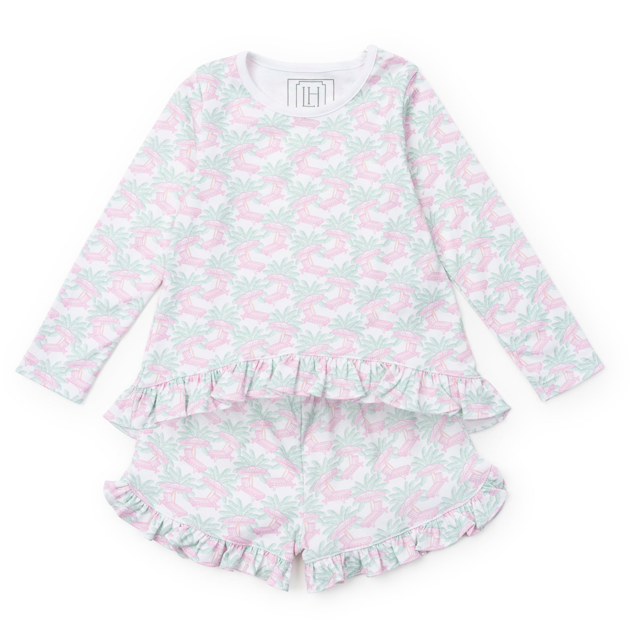 Rorie Girls' Short Set - Poolside Palms