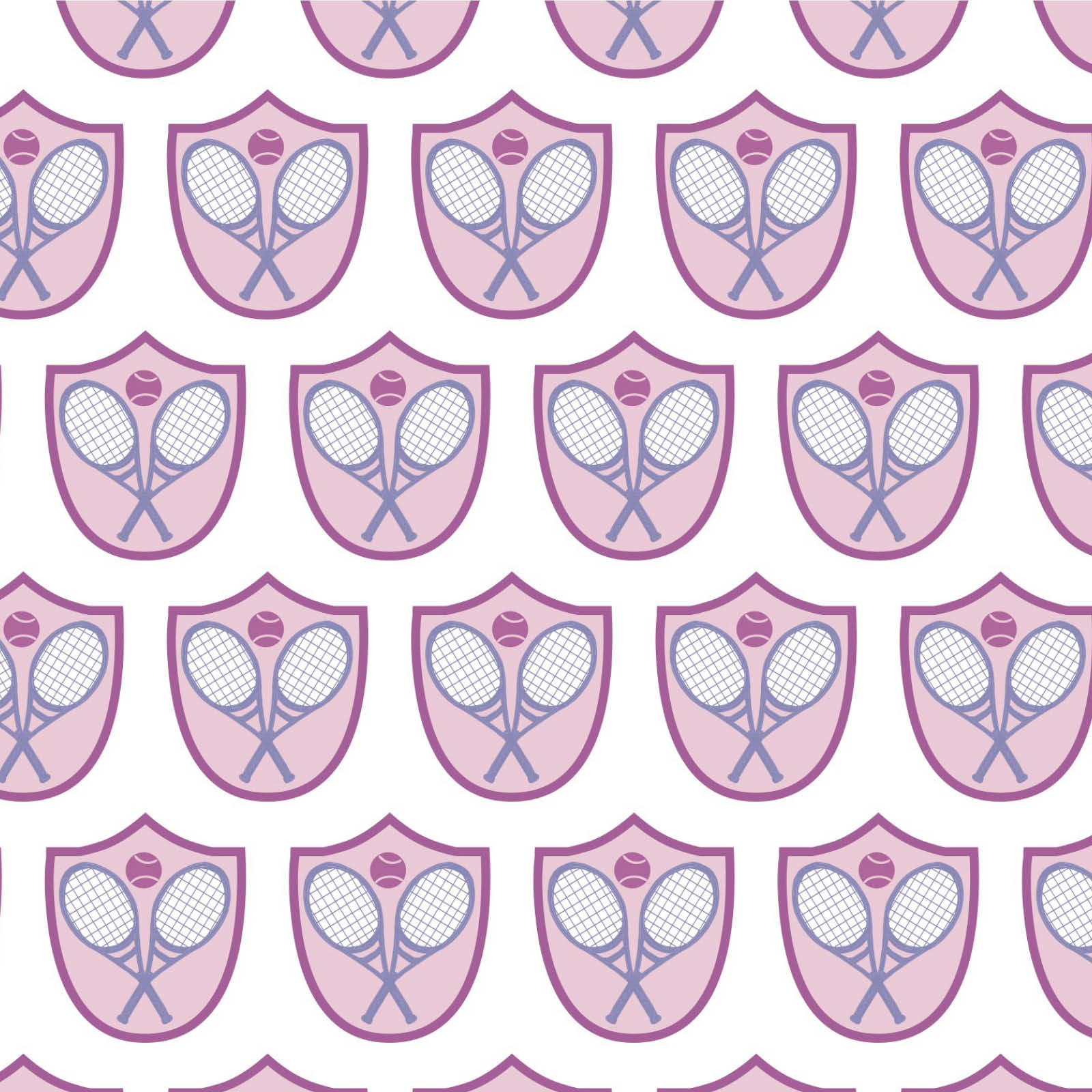 Alyssa Women's Pajama Short Set - Tennis Crest Pink