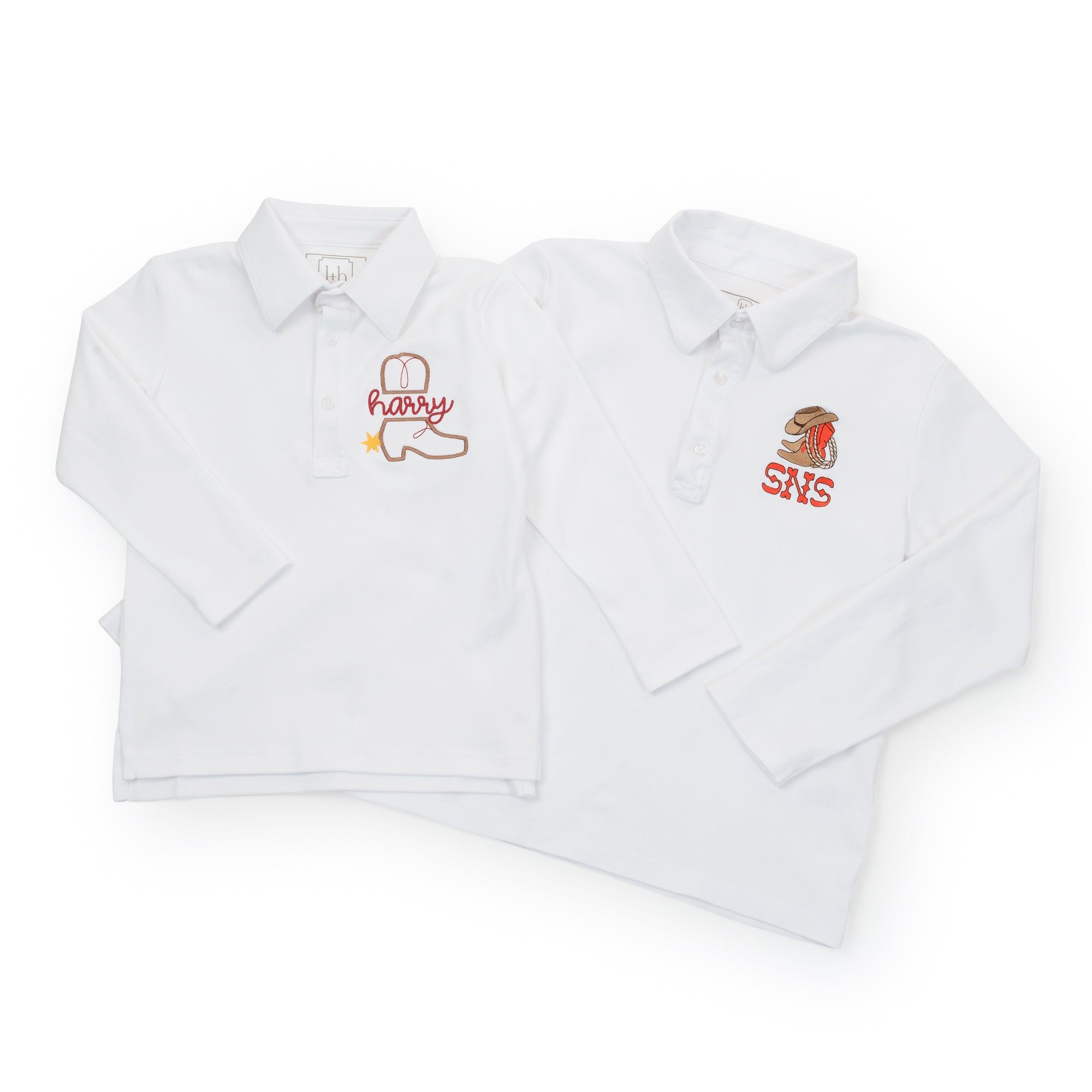 Finn Boys' Long Sleeve Polo - White