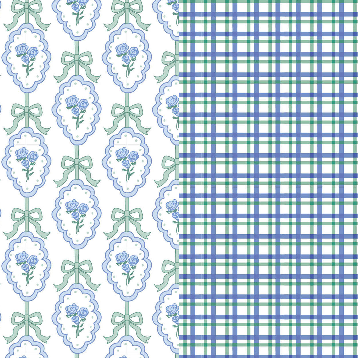 Hampton Blooms and Hampton Plaid
