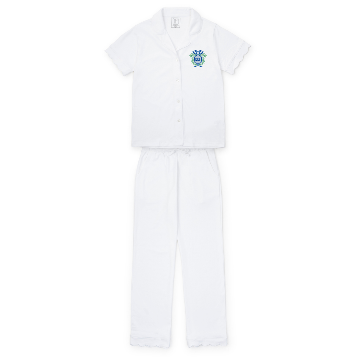 Everyday Megan Women's Pajama Pant Set - Kappa Kappa Gamma Embroidery Kidswear