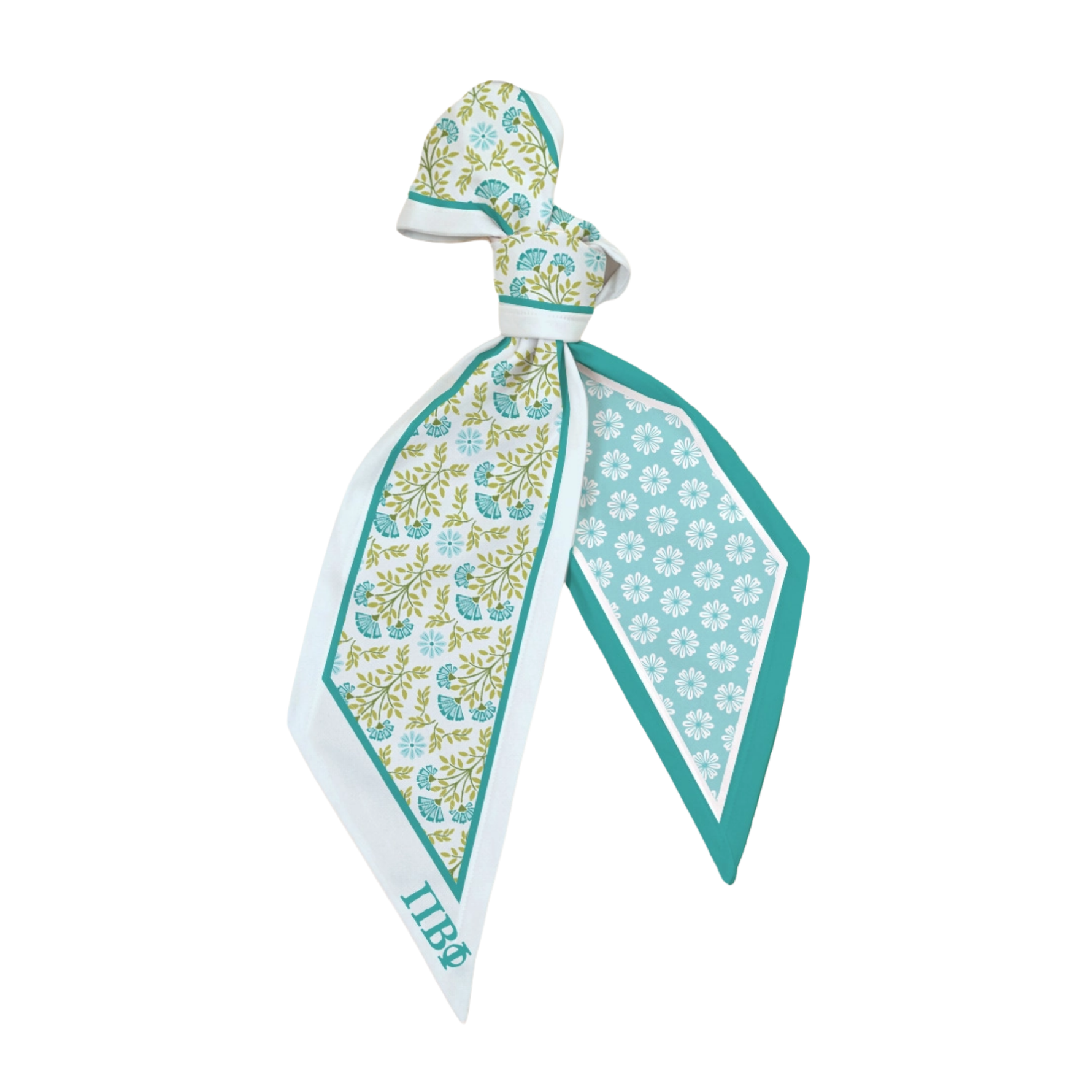Sorority Embroidered Canvas Tote Bag with Twilly - Pi Beta Phi stylish kids outfit collection