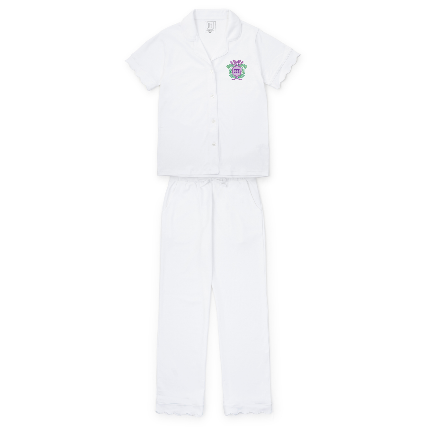 Megan Women's Pajama Pant Set - Sigma Sigma Sigma Embroidery