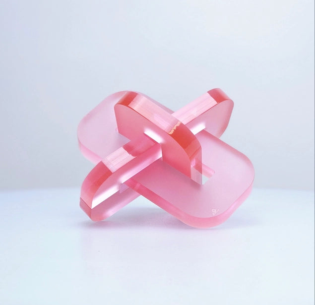 Everyday Decorative Acrylic Infinito Knot - Frosted Pastel Pink Kidswear