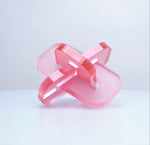 Everyday Decorative Acrylic Infinito Knot - Frosted Pastel Pink Kidswear