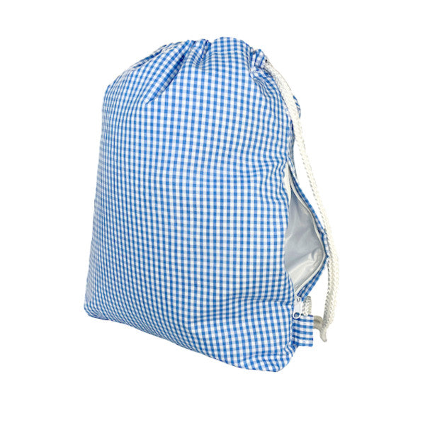 Sling Backpack Light Blue Gingham by Mint Sweet Little Things