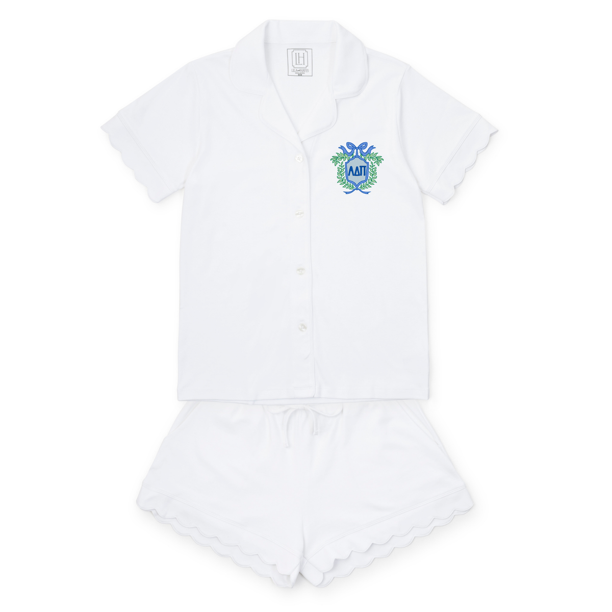 Melissa Women's Pajama Short Set - Alpha Delta Pi Embroidery
