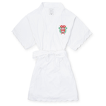 Everyday Molly Women's Short Sleeve Spa Wrap Robe - Alpha Chi Omega Embroidery Kidswear