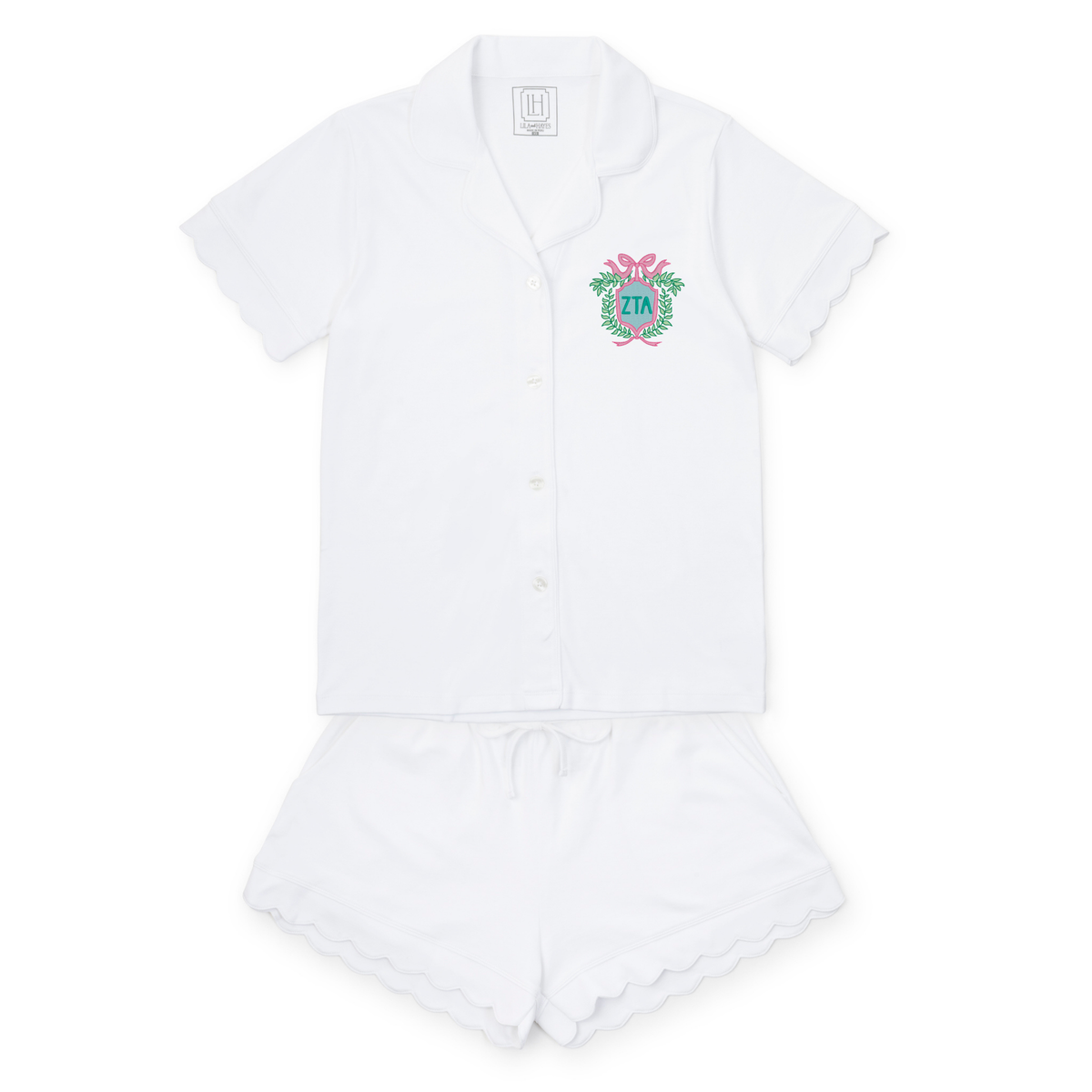 Everyday Melissa Women's Pajama Short Set - Zeta Tau Alpha Embroidery Kidswear