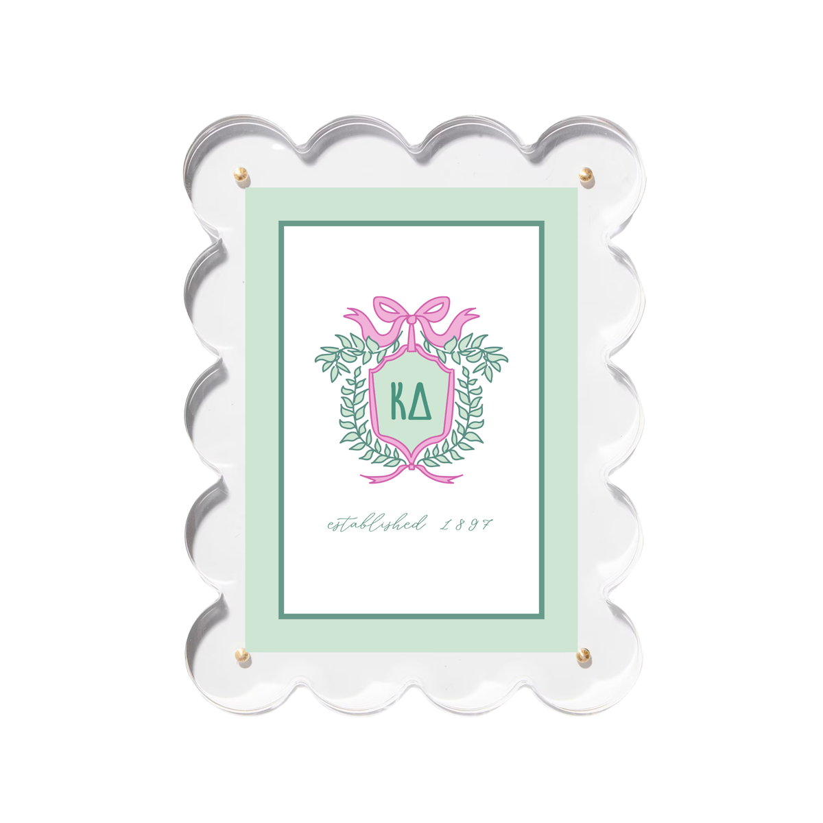 Everyday Sorority Scalloped Acrylic Frame - Kappa Delta Kidswear