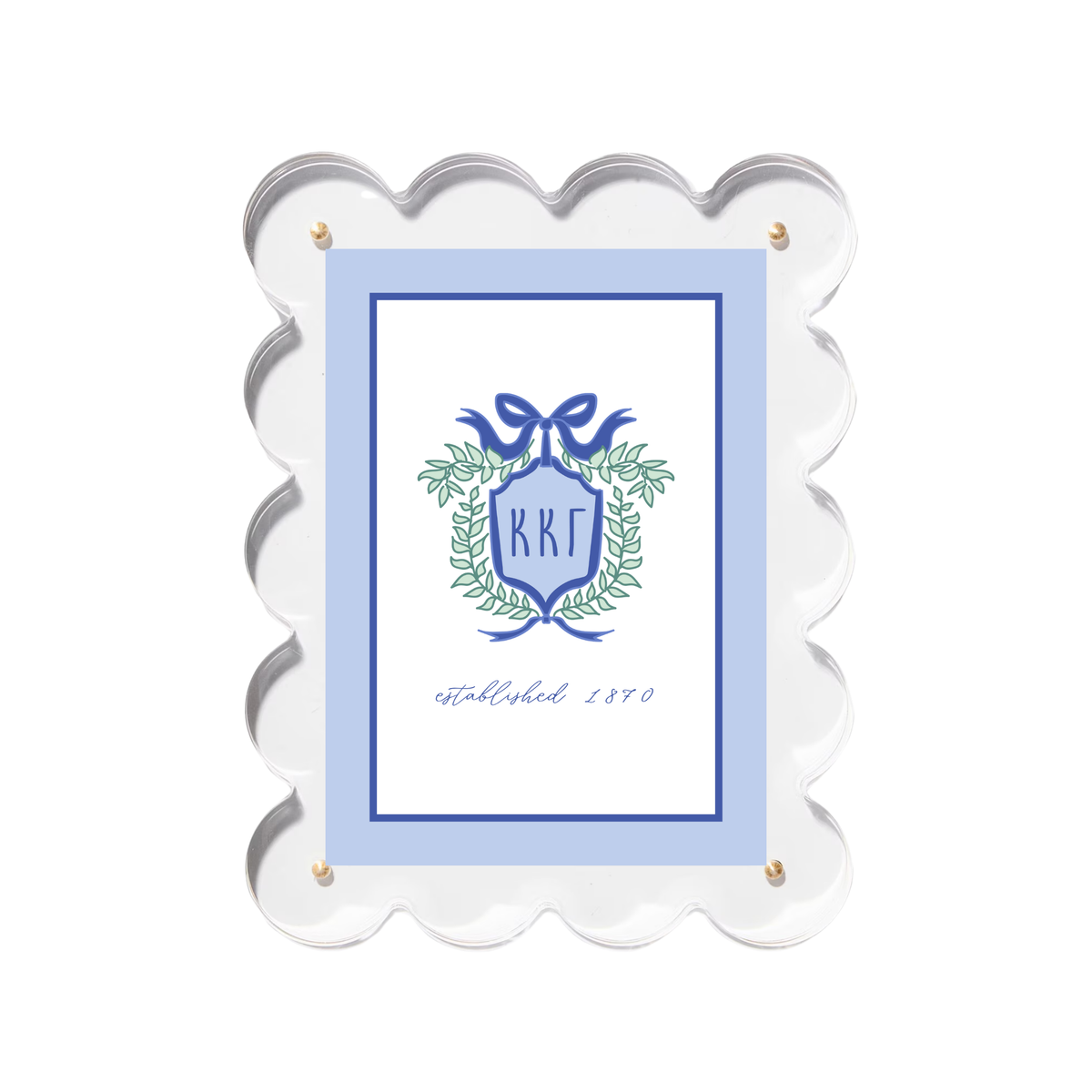 Everyday Sorority Scalloped Acrylic Frame - Kappa Kappa Gamma Kidswear