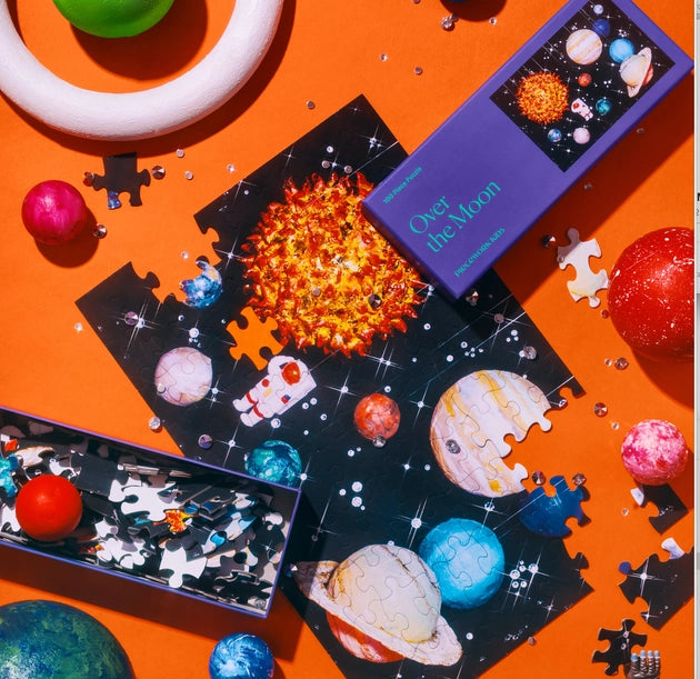 Over the Moon 100 Piece Puzzle by Pieceworks Puzzles stylish kids outfit collection
