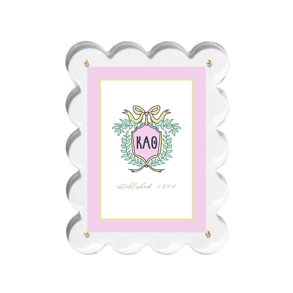 Everyday Sorority Scalloped Acrylic Frame - Kappa Alpha Theta Kidswear