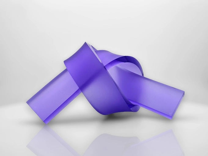 Decorative Acrylic Love Knot - Frosted Purple Large
