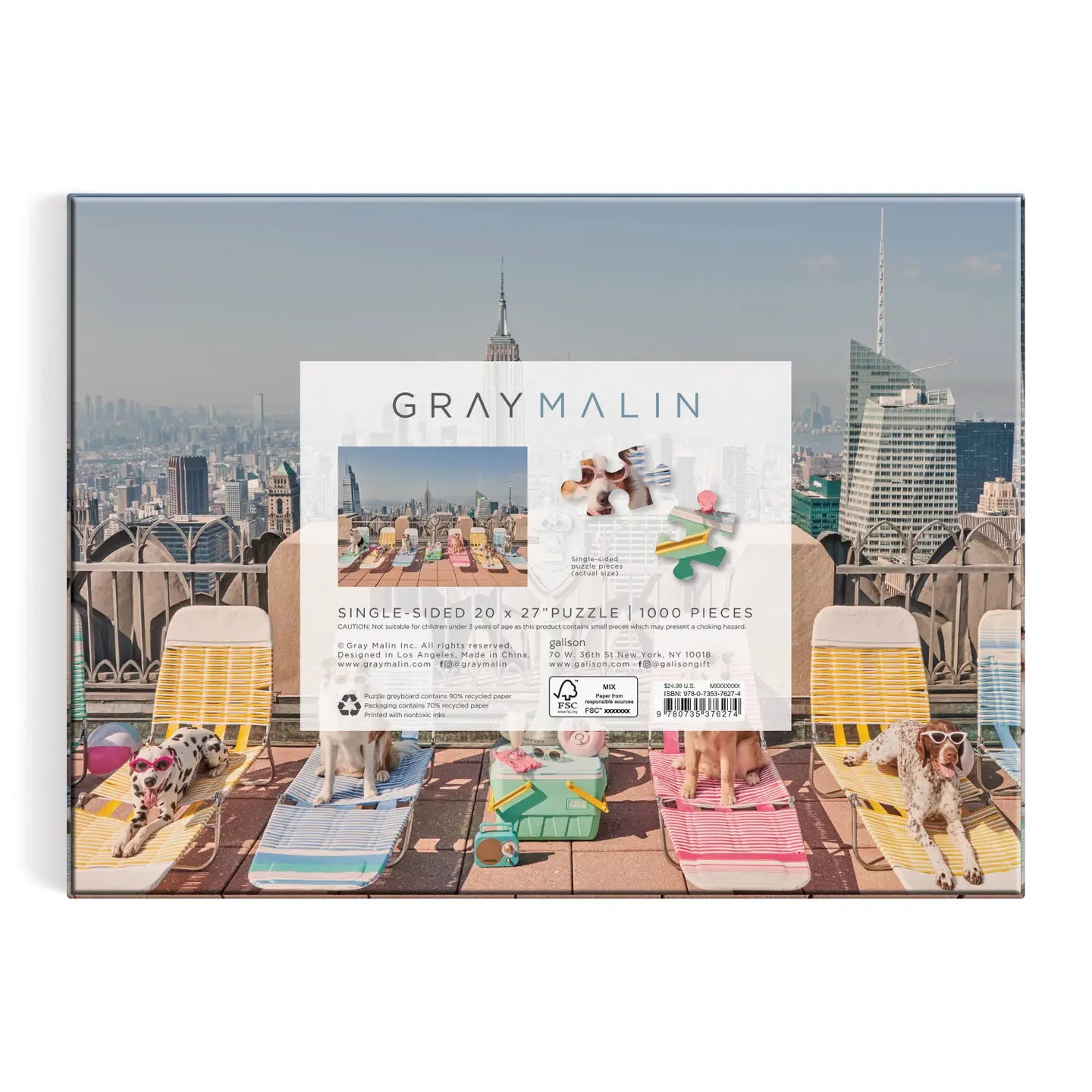 Gray Malin the Dogs of New York City 1000 Piece Puzzle stylish kids outfit collection