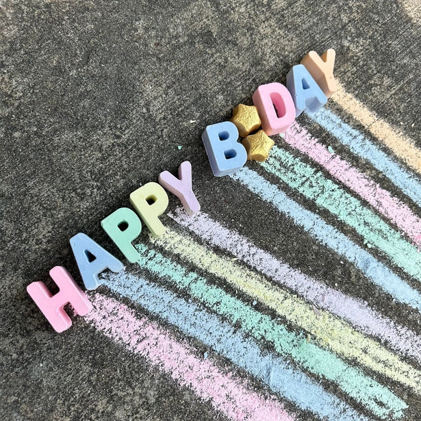 Happy Birthday Handmade Sidewalk Chalk outfit perfect for everyday wear