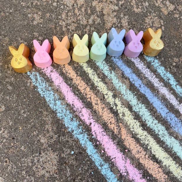 Flock of Fluffles Bunny Handmade Sidewalk Chalk