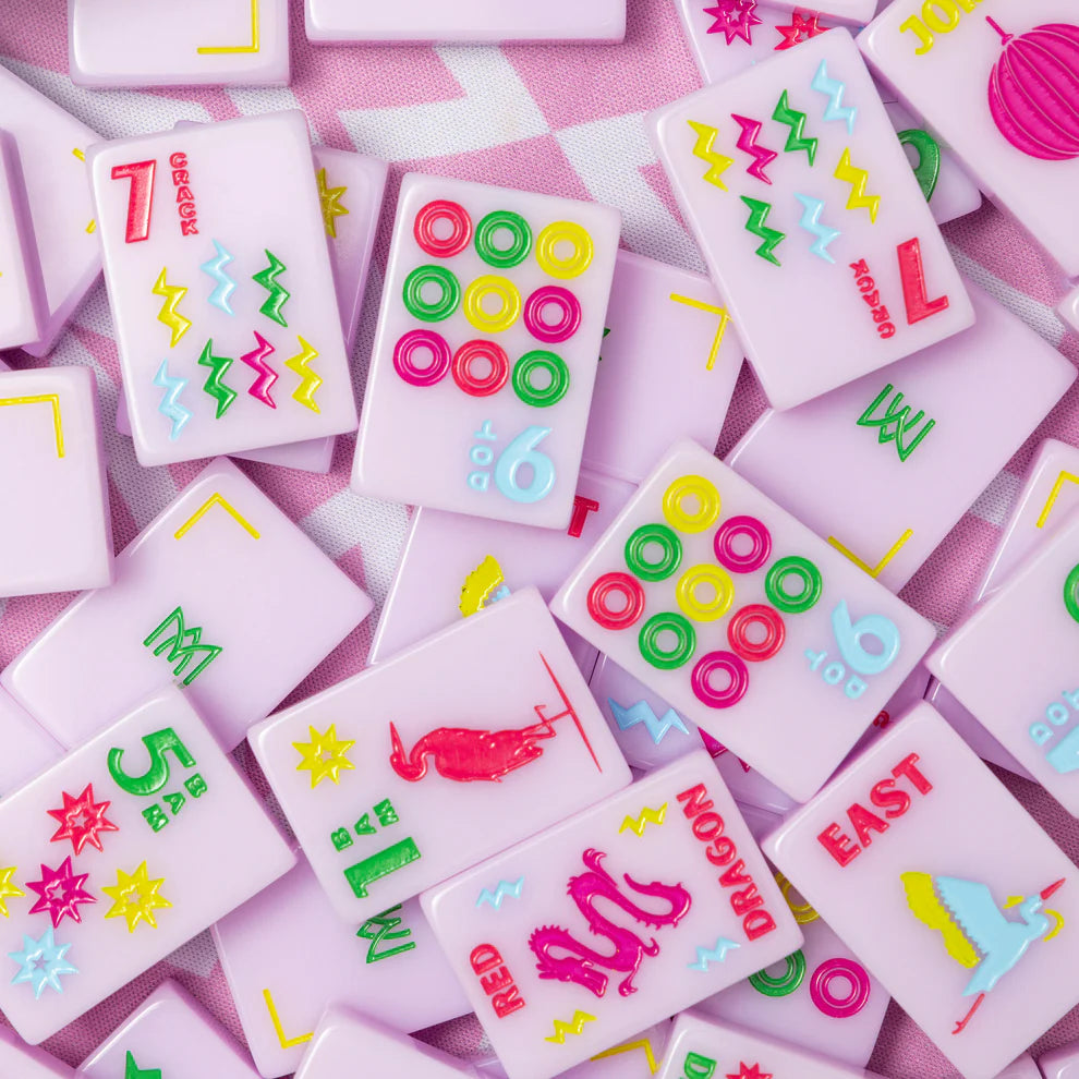 Mahjong Signature Engraved Tile Set by Amahj Line - Lilac
