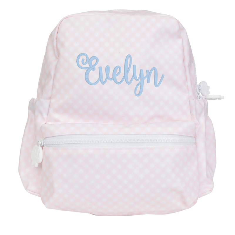 The Backpack Peachy Pink Gingham Small by Apple of My Isla