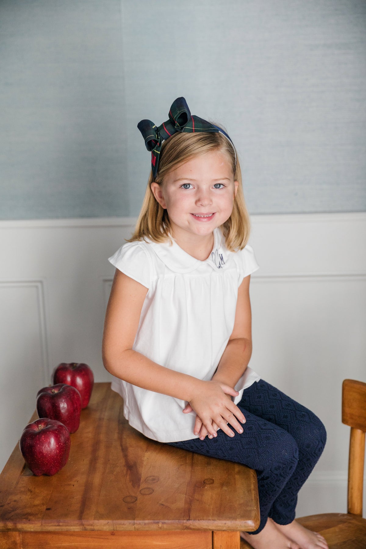 Uniform Minden CapSleeve Peter Pan Collar Top soft cotton kids fashion wear
