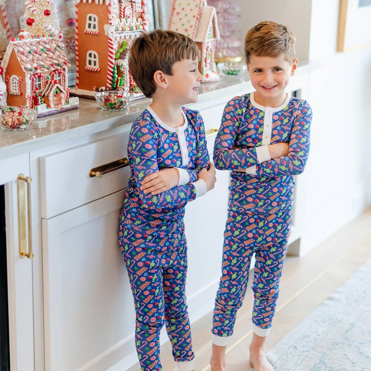 Jack Boys' Pajama Pant Set - Christmas Candy Blue outfit perfect for everyday wear
