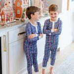 Jack Boys' Pajama Pant Set - Christmas Candy Blue outfit perfect for everyday wear