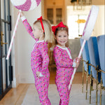 Alden Girls' Pima Cotton Pajama Pant Set - Christmas Candy Pink outfit perfect for everyday wear