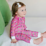 Parker Zipper Pajama - Christmas Candy Pink outfit perfect for everyday wear