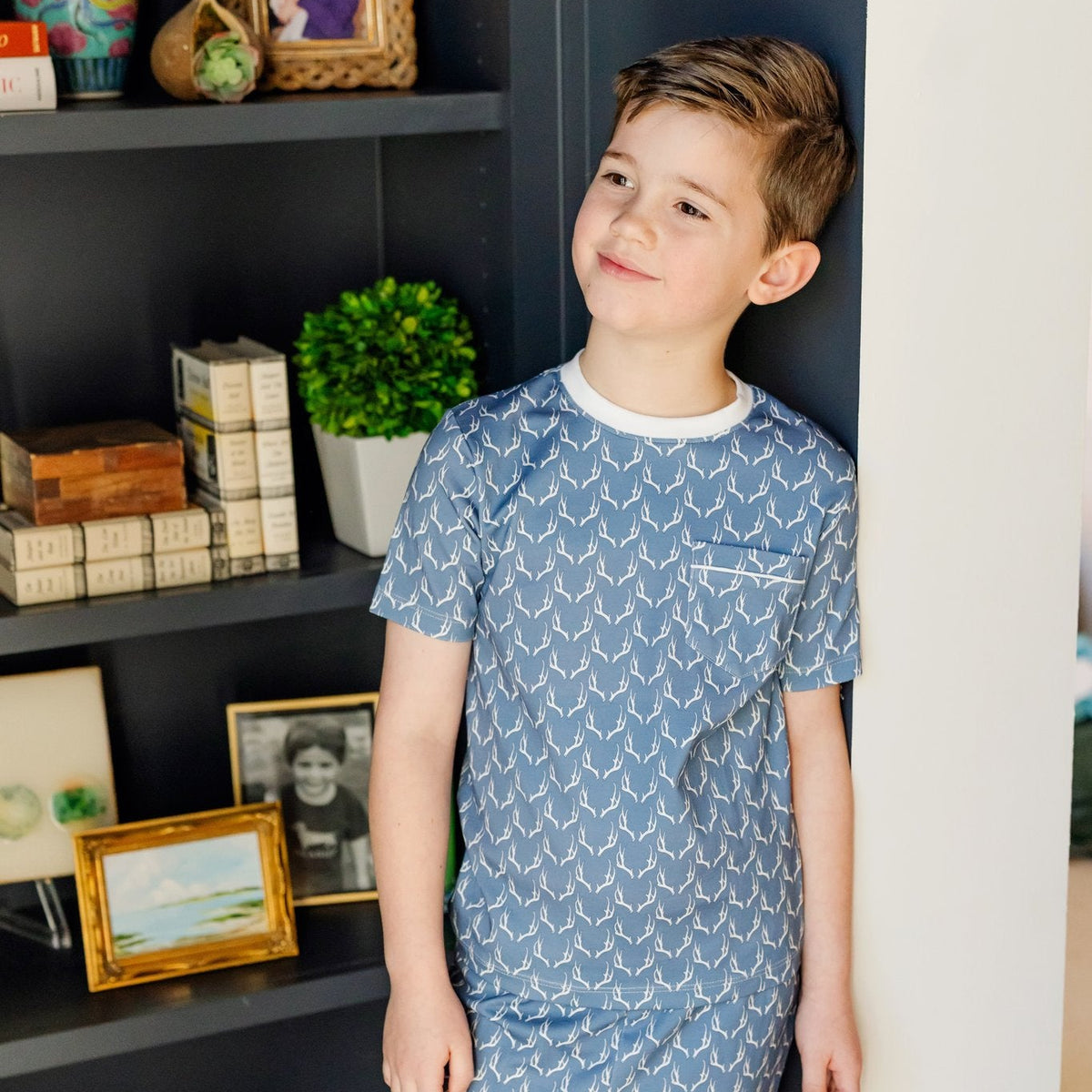 Charles Boys' Short Set - Rustic Antlers outfit perfect for everyday wear