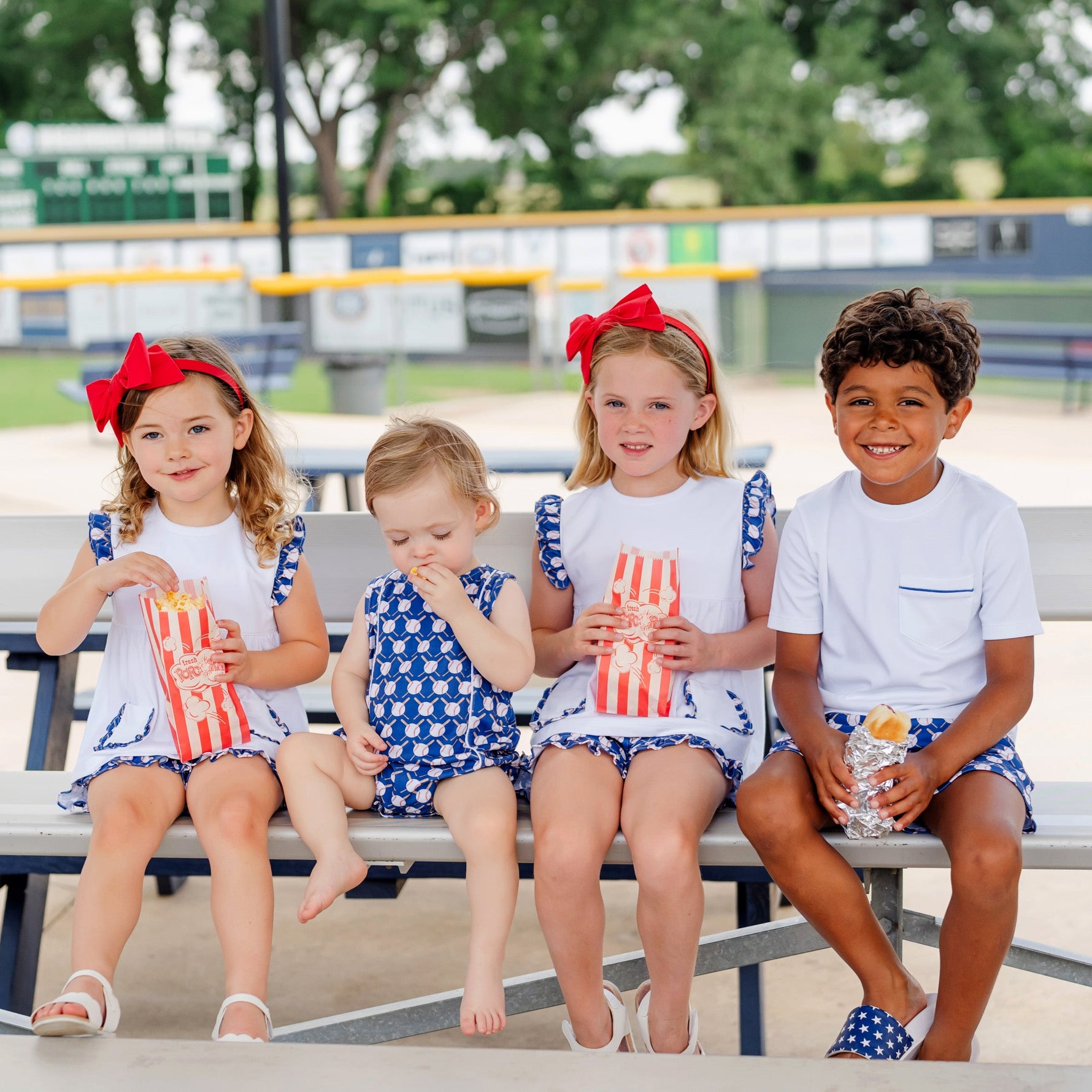 Walker Boys' Short Set - Up at Bat Baseball stylish kids outfit collection