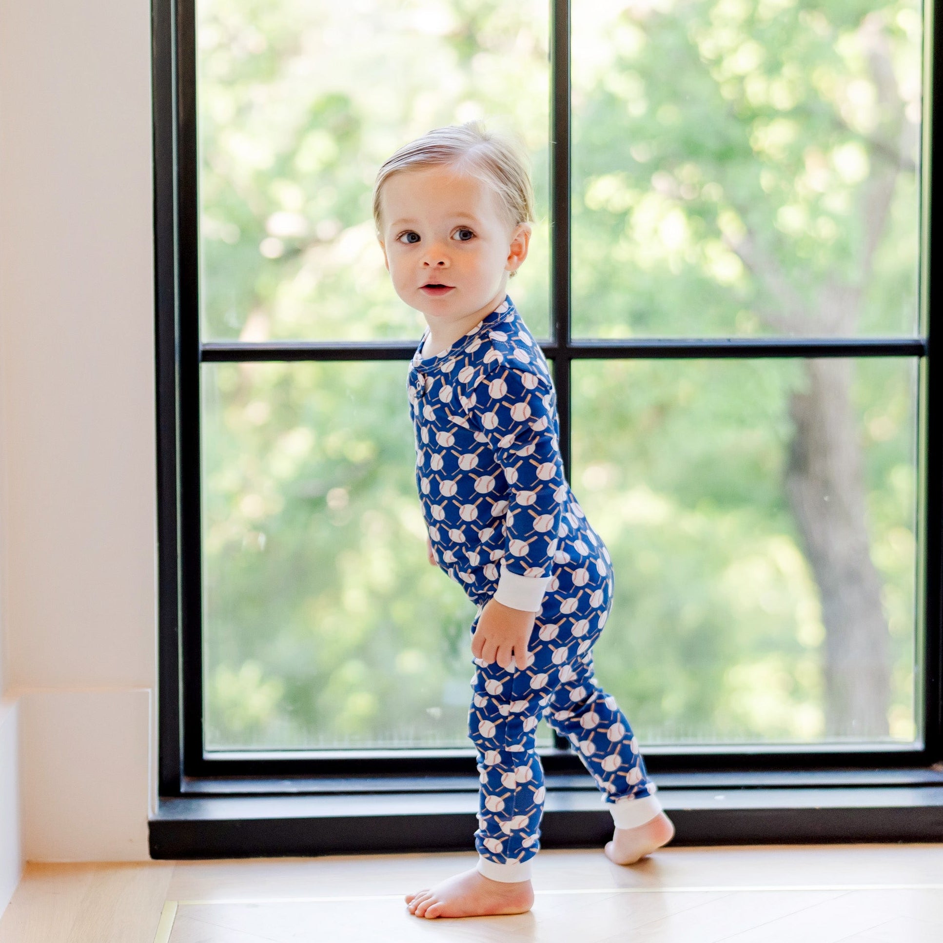 Parker Boys' Zipper Pajama - Up at Bat Baseball