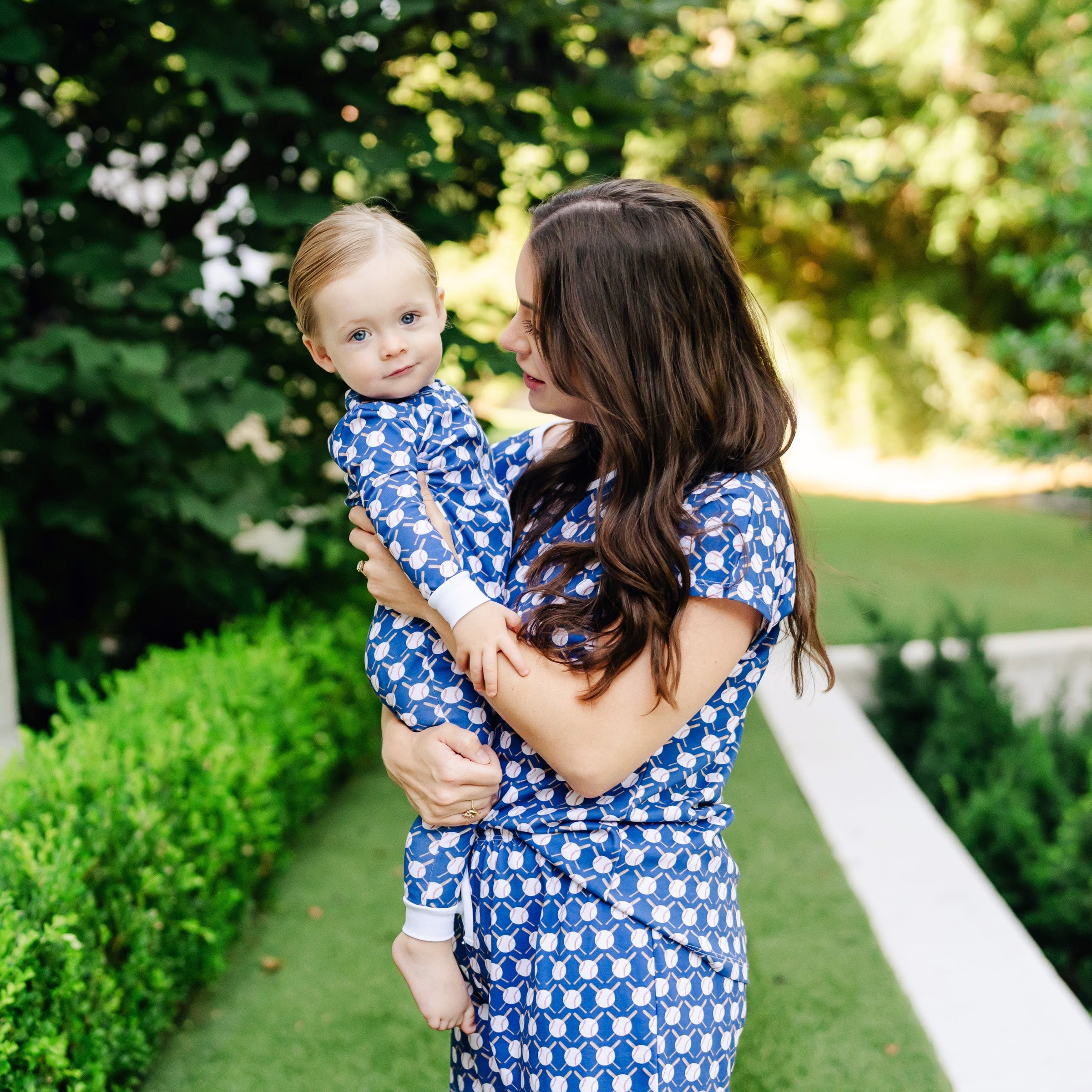 Riley Women's Pajama Short Set - Up at Bat Baseball