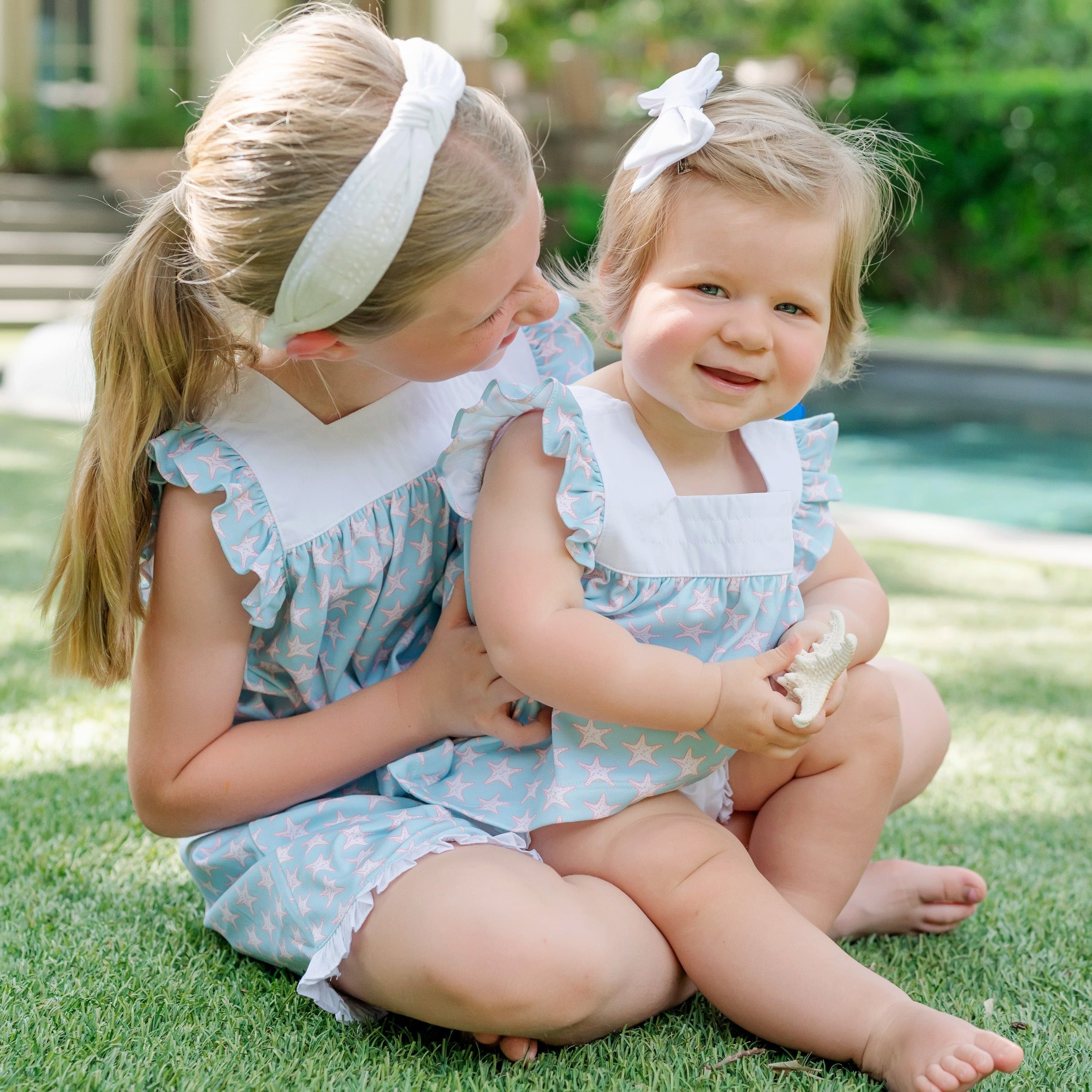 Annie Girls' Bloomer Set - Seaside-Starfish