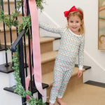 Ava Girls' Pajama Pant Set - Tree Topper Bows outfit perfect for everyday wear