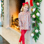 Emma Set Girls' Legging Set - Floral Noel outfit perfect for everyday wear