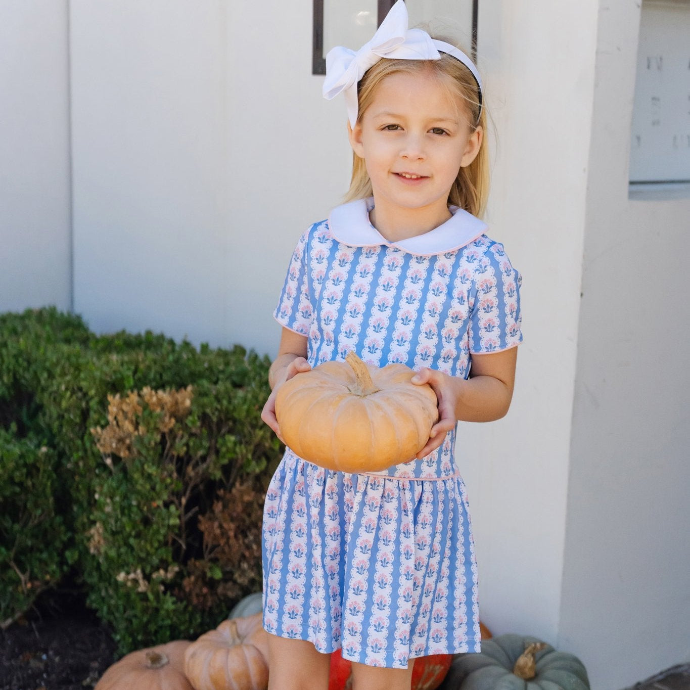 Libby Girls' Dress - Harvest Ribbon Floral soft cotton kids fashion wear