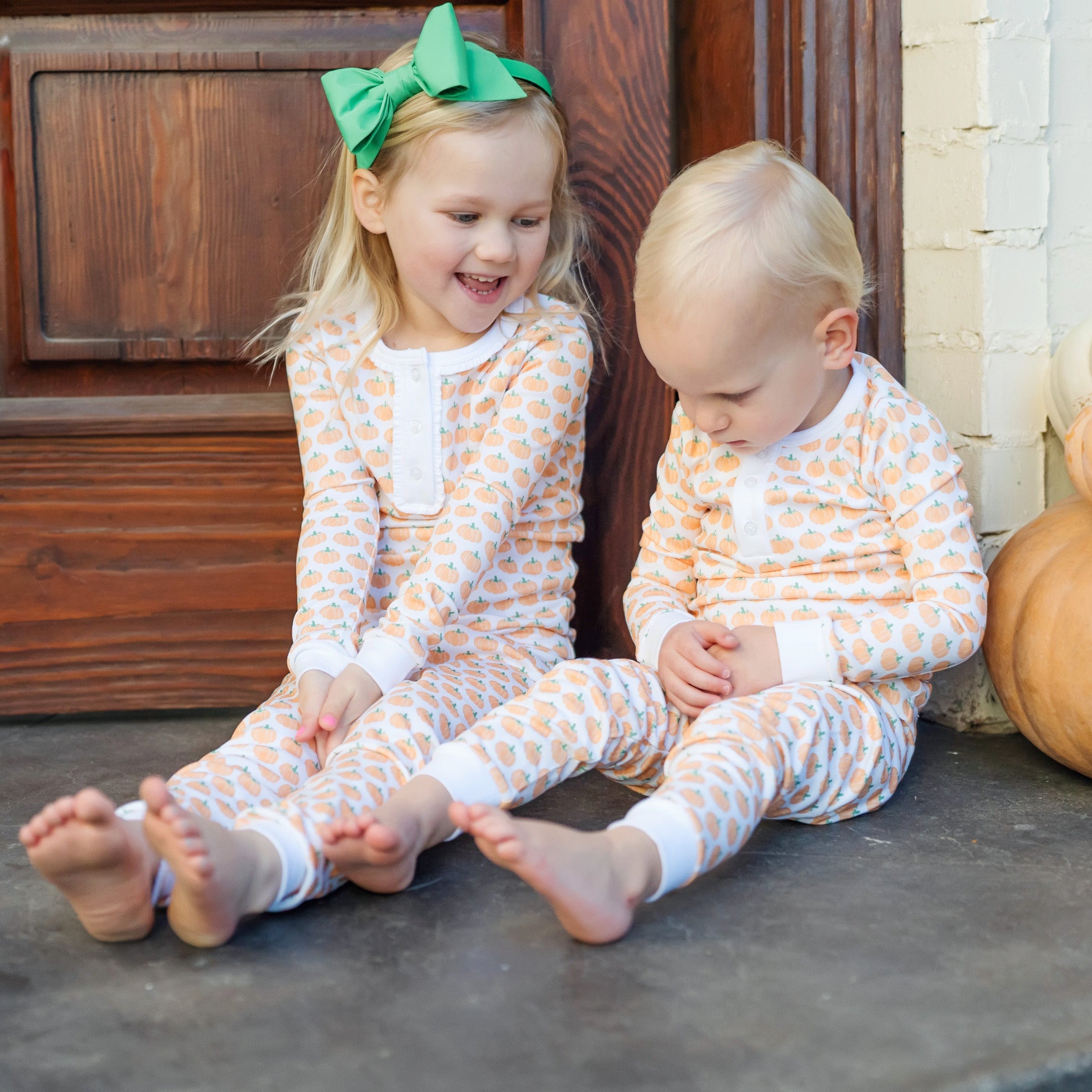 Alden Girls' Pajama Pant Set - Harvest Pumpkin