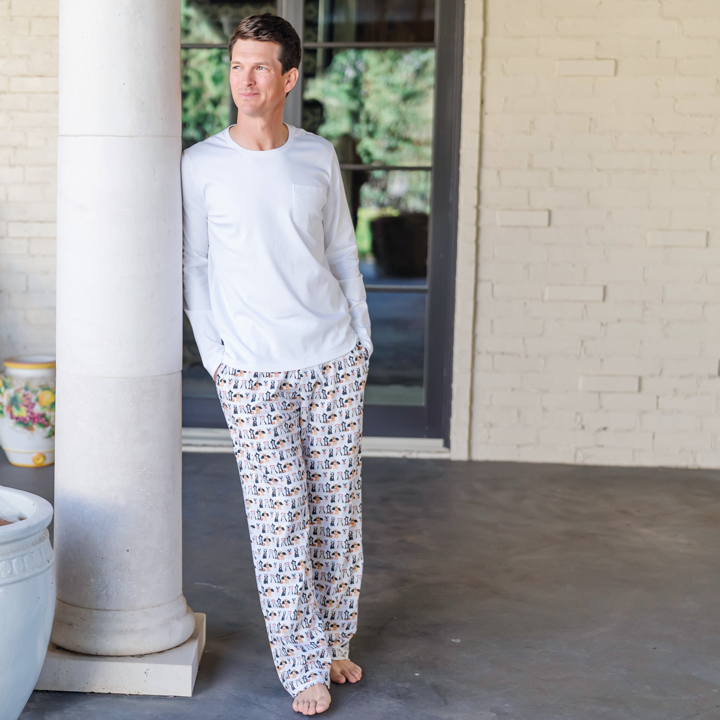 Brent Men's Hangout Pant - Halloween Pups